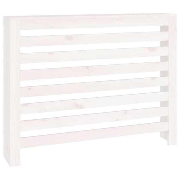 vidaXL Radiatordeksel hvit 108,5x19x84 cm heltre furu