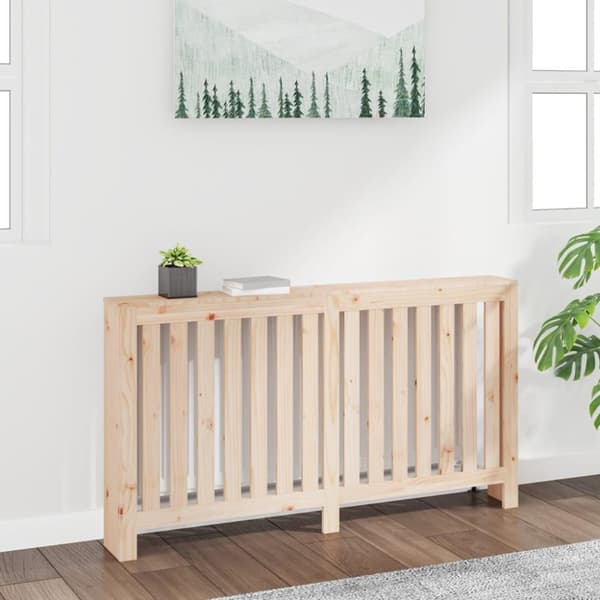 vidaXL radiatorskjuler 153x19x84 cm massivt fyrretræ