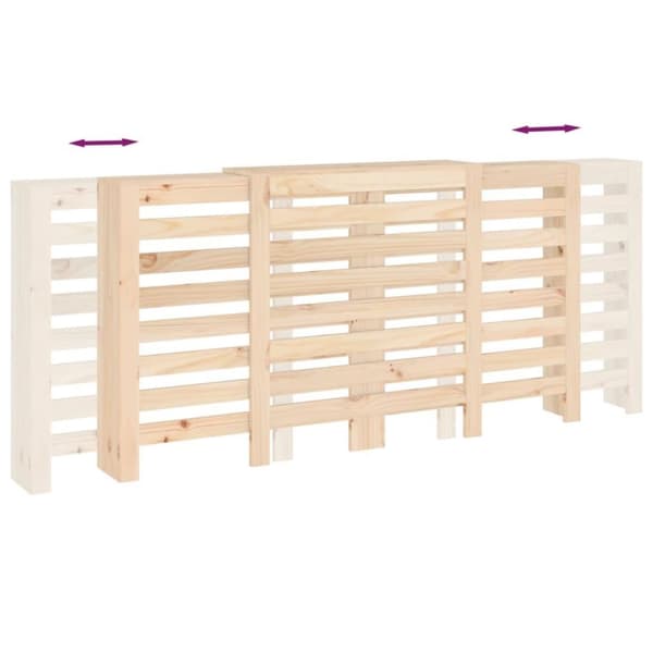 vidaXL radiatorskjuler 210x21x85 cm massivt fyrretræ