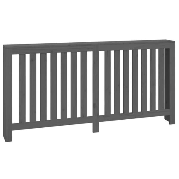 vidaXL Radiatordeksel grå 169x19x84 cm heltre furu