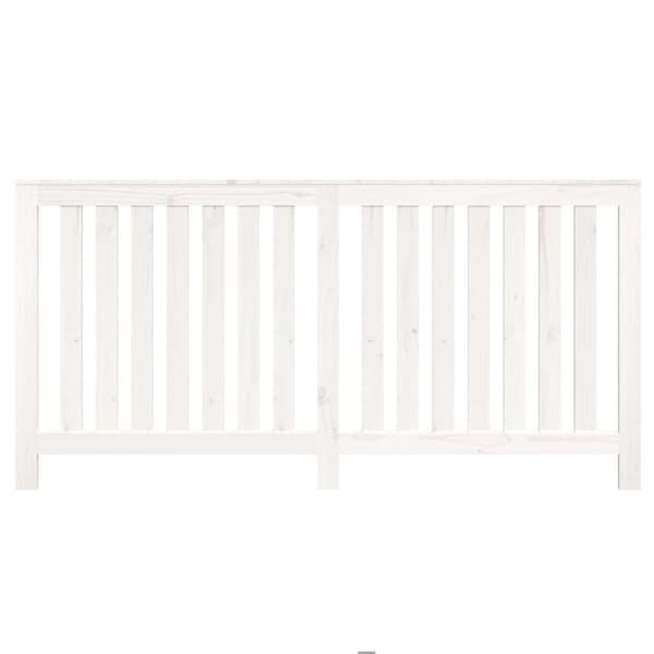 vidaXL Radiatordeksel hvit 169x19x84 cm heltre furu