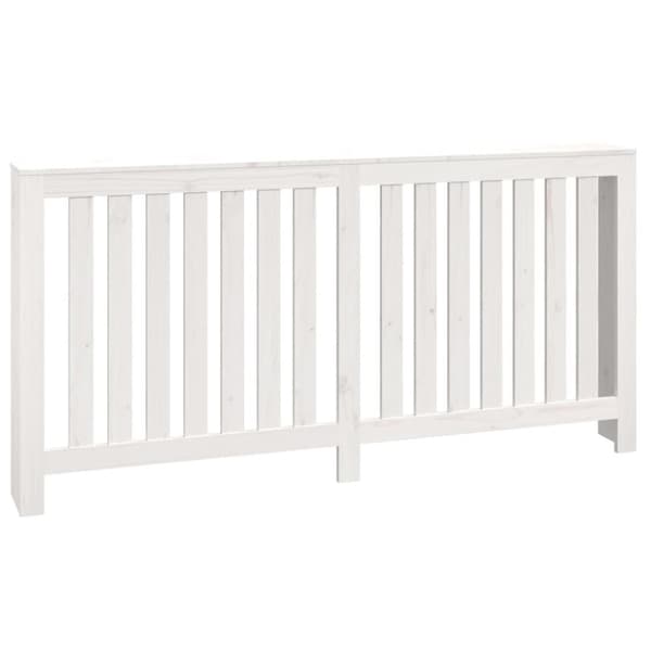 vidaXL Radiatordeksel hvit 169x19x84 cm heltre furu