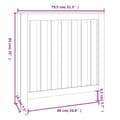 Miniatyrbillede 8 af 8: vidaXL radiatorskjuler 79,5x19x84 cm massivt fyrretræ hvid