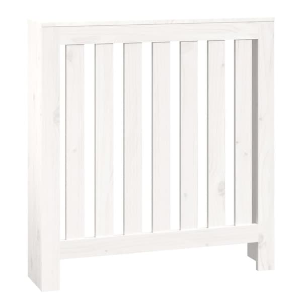 vidaXL radiatorskjuler 79,5x19x84 cm massivt fyrretræ hvid