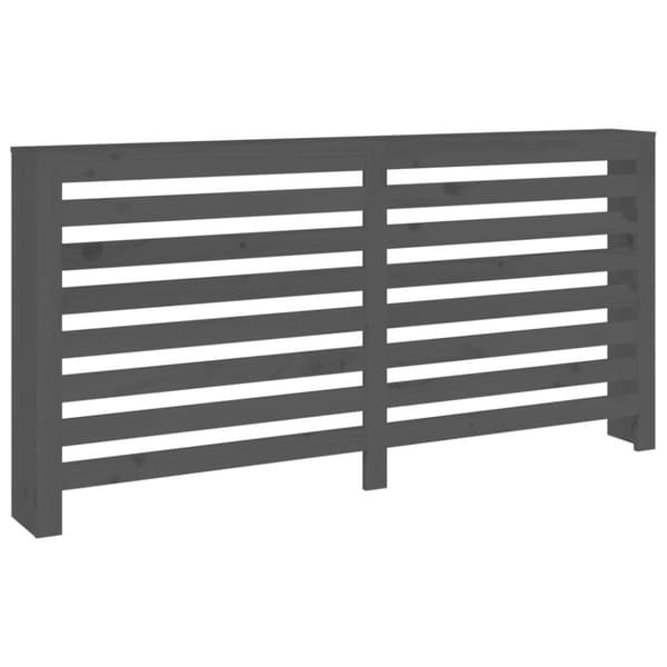 vidaXL Radiatordeksel grå 169x19x84 cm heltre furu