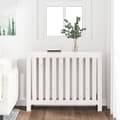 Miniatyrbilde 3 av 6: vidaXL Radiatordeksel hvit 108,5x19x84 cm heltre furu