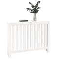 Miniatyrbilde 4 av 6: vidaXL Radiatordeksel hvit 108,5x19x84 cm heltre furu