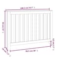 Miniatyrbilde 6 av 6: vidaXL Radiatordeksel hvit 108,5x19x84 cm heltre furu