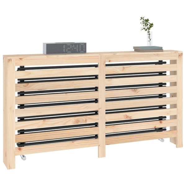 vidaXL Radiatordeksel 153x19x84 cm heltre furu