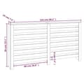 Miniatyrbilde 8 av 8: vidaXL Radiatordeksel 153x19x84 cm heltre furu