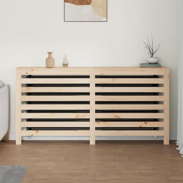 vidaXL Radiatordeksel 169x19x84 cm heltre furu