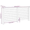 Miniatyrbilde 8 av 8: vidaXL Radiatordeksel 169x19x84 cm heltre furu