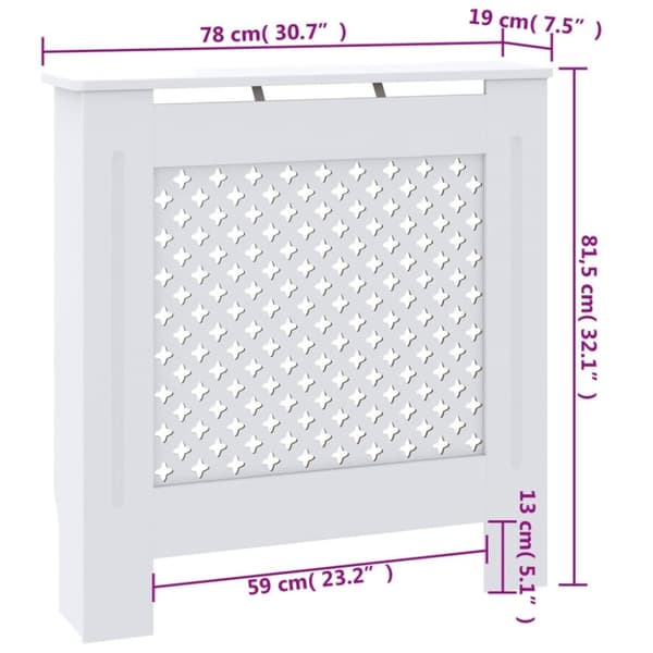Elementskydd MDF vit 78 cm
