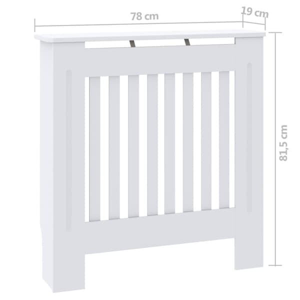 radiatorskjuler 78 cm MDF hvid