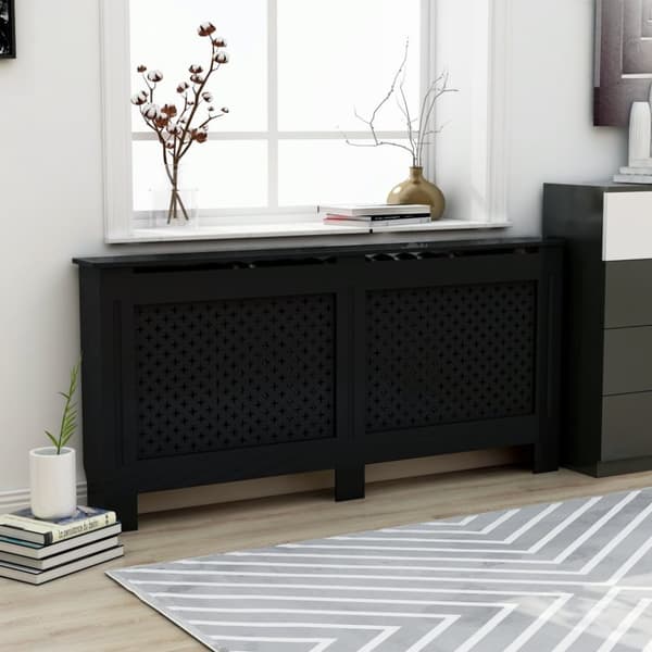 radiatorskjuler 172x19x81,5 cm MDF sort