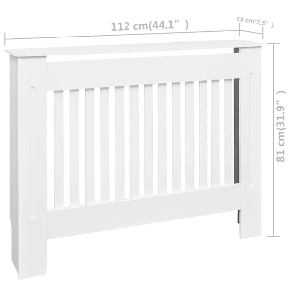 radiatorskjulere 2 stk. MDF 112 cm hvid