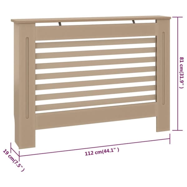 radiatorskjuler 112x19x81,5 cm MDF