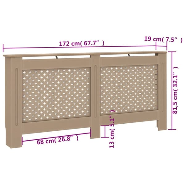 radiatorskjuler 172x19x81,5 cm MDF