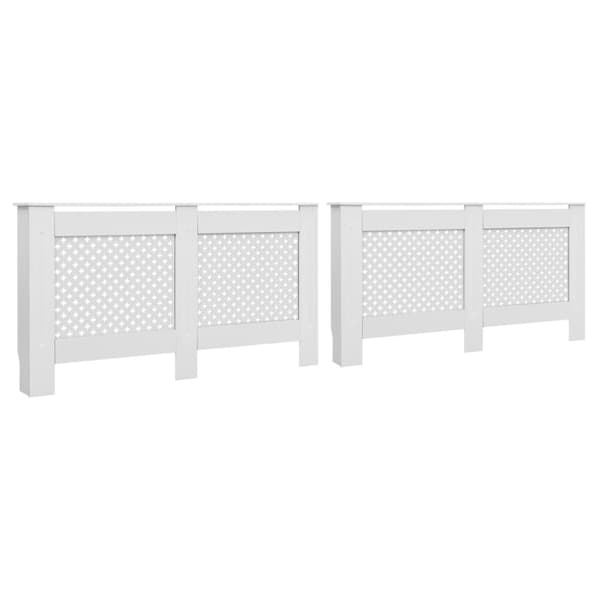 radiatorskjulere 2 stk. 152 x 19 x 81,5 cm MDF hvid
