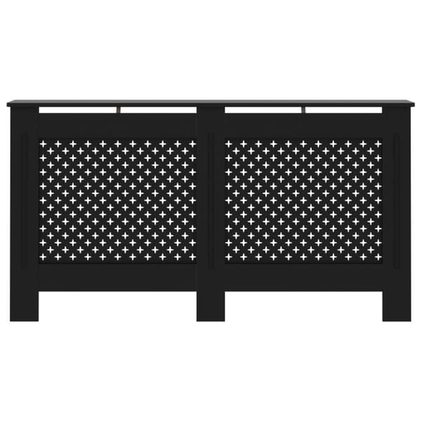 radiatorskjuler 152x19x81,5 cm MDF sort