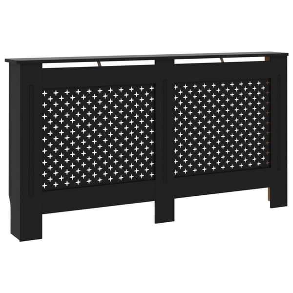 radiatorskjuler 152x19x81,5 cm MDF sort