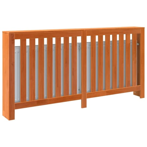 vidaXL Lämpöpatterin suoja vahanruskea 169x19x84 cm täysi mänty