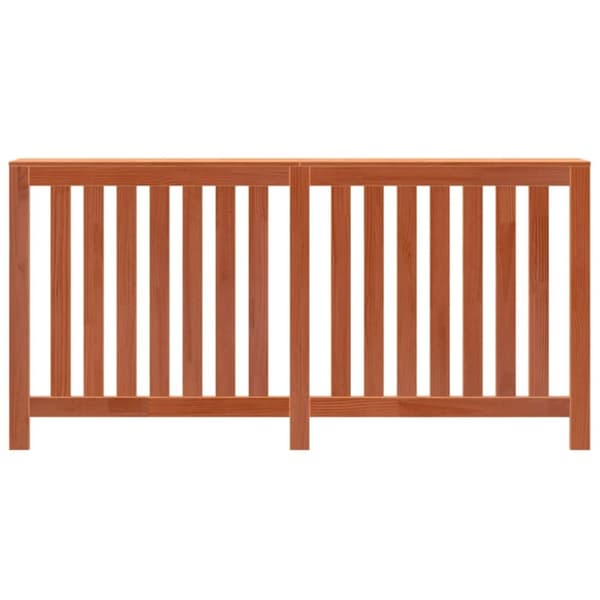 vidaXL Radiatordeksel voksbrun 169x19x84 cm heltre furu
