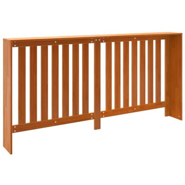 vidaXL Radiatordeksel voksbrun 169x19x84 cm heltre furu