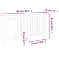 Miniatyrbilde 9 av 10: vidaXL Radiatordeksel voksbrun 169x19x84 cm heltre furu