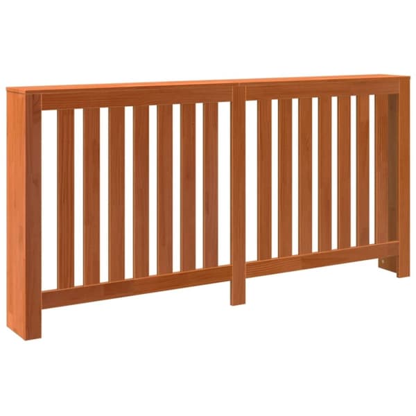 vidaXL Radiatordeksel voksbrun 169x19x84 cm heltre furu