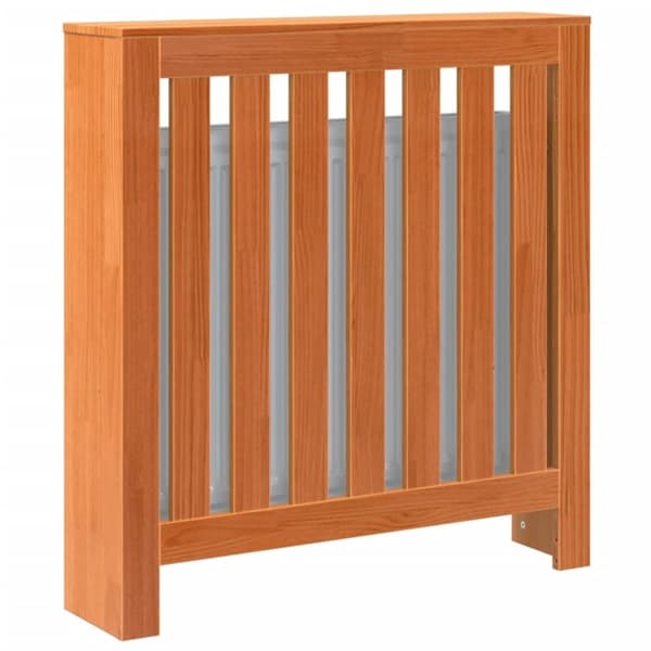 vidaXL Radiatordeksel voksbrun 79,5x19x84 cm heltre furu