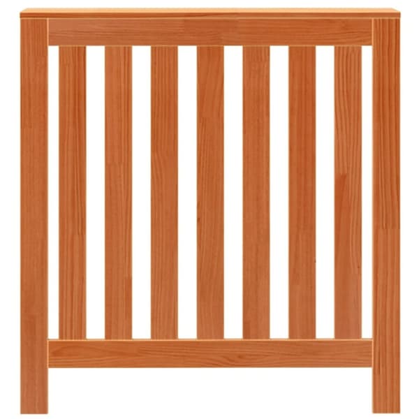 vidaXL Radiatordeksel voksbrun 79,5x19x84 cm heltre furu