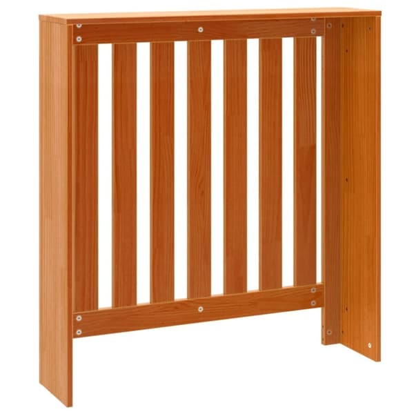 vidaXL Radiatordeksel voksbrun 79,5x19x84 cm heltre furu