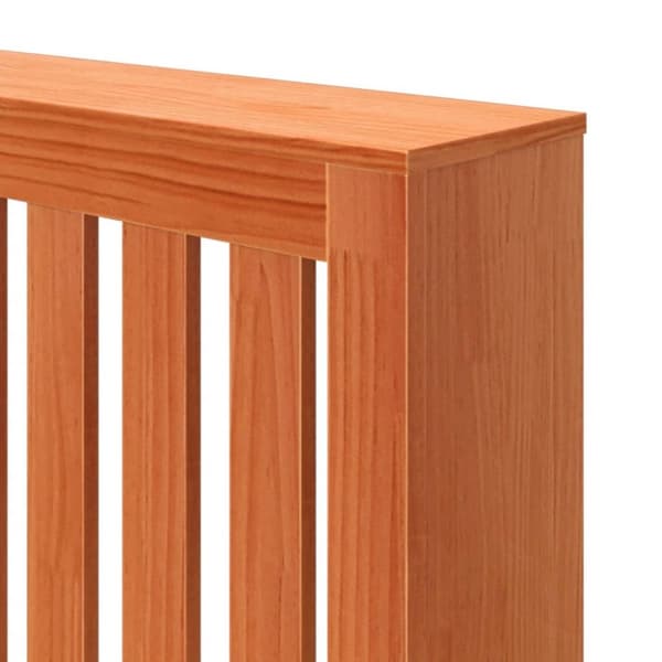 vidaXL Radiatordeksel voksbrun 79,5x19x84 cm heltre furu