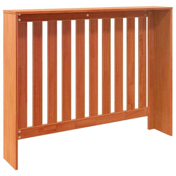 vidaXL Radiatordeksel voksbrun 108,5x19x84 cm heltre furu