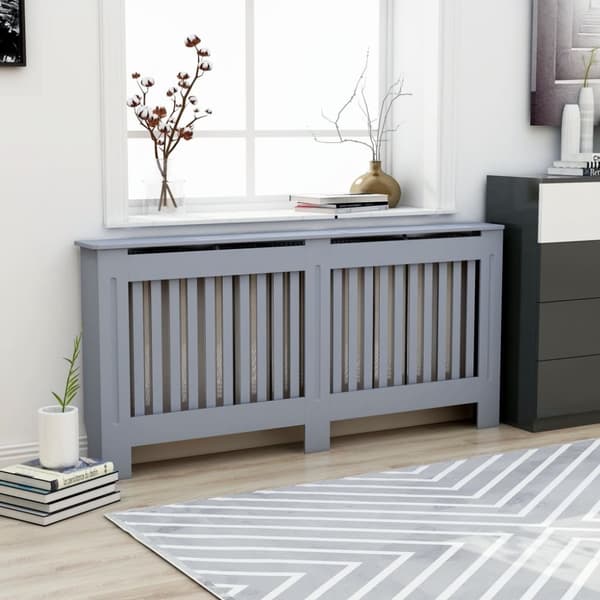 radiatorskjuler 172x19x81,5 cm MDF antracitgrå