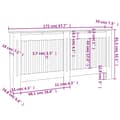 Miniatyrbillede 5 af 5: vidaXL radiatorskjulere 2 stk. MDF 172 cm hvid -  Radiatorer – tilbehør
