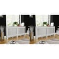 Miniatyrbillede 1 af 5: vidaXL radiatorskjulere 2 stk. MDF 172 cm hvid -  Radiatorer – tilbehør
