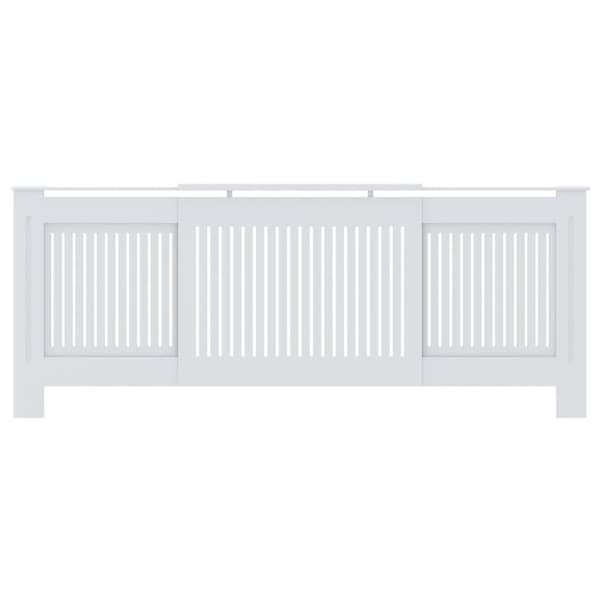 vidaXL radiatorskjuler 205 cm MDF hvid -  Radiatorer – tilbehør