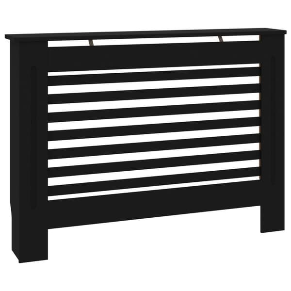 vidaXL Lämpöpatterin suoja musta 112x19x81,5 cm MDF - Lämpöpatteritarvikkeet