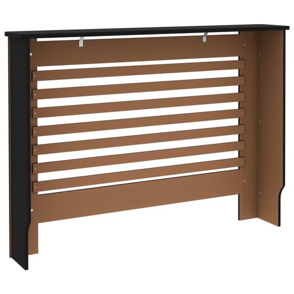 vidaXL Lämpöpatterin suoja musta 112x19x81,5 cm MDF - Lämpöpatteritarvikkeet