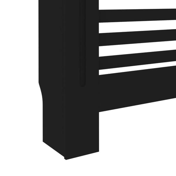 vidaXL Lämpöpatterin suoja musta 112x19x81,5 cm MDF - Lämpöpatteritarvikkeet