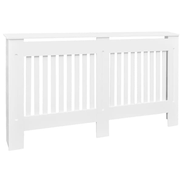 vidaXL Elementskydd MDF 152 cm vit -  Tillbehör till värmeelement