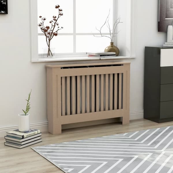 vidaXL radiatorskjuler 112x19x81,5 cm MDF -  Radiatorer – tilbehør