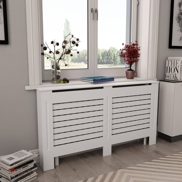 vidaXL radiatorskjulere 2 stk. 152 x 19 x 81,5 cm MDF hvid -  Radiatorer – tilbehør