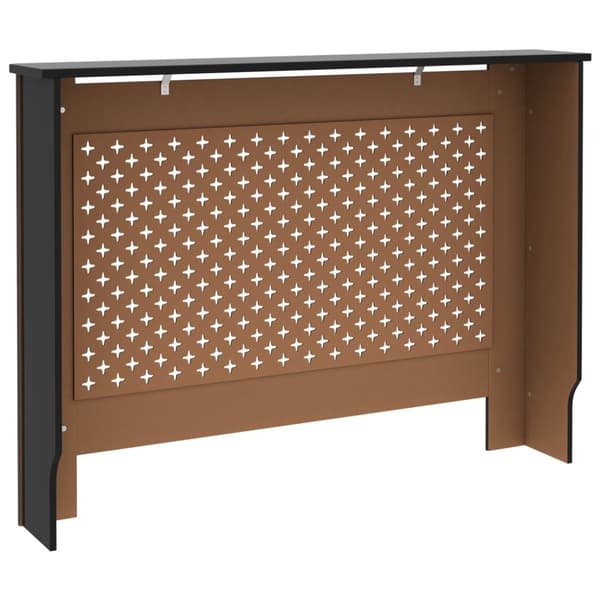vidaXL Lämpöpatterin suoja musta 112x19x81,5 cm MDF -  Lämpöpatteritarvikkeet