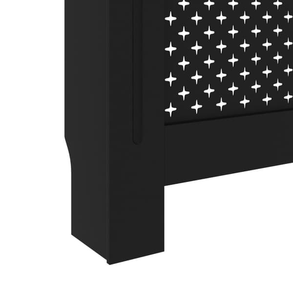 vidaXL Lämpöpatterin suoja musta 112x19x81,5 cm MDF -  Lämpöpatteritarvikkeet