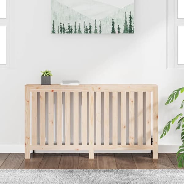 vidaXL radiatorskjuler 153x19x84 cm massivt fyrretræ -  Radiatorer – tilbehør