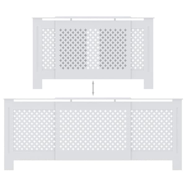 vidaXL Elementskydd MDF vit 205 cm -  Tillbehör till värmeelement