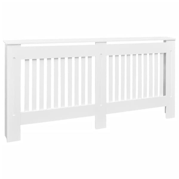 vidaXL Lämpöpatterin suoja MDF 172 cm Valkoinen -  Lämpöpatteritarvikkeet